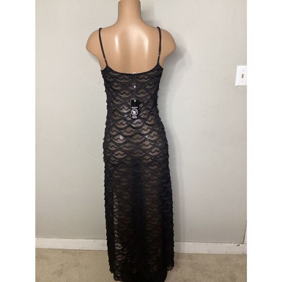 New. WILDFOX black eyelash maxi coverup. L but RUNS SMALL. retails $136 - Picture 6 of 12